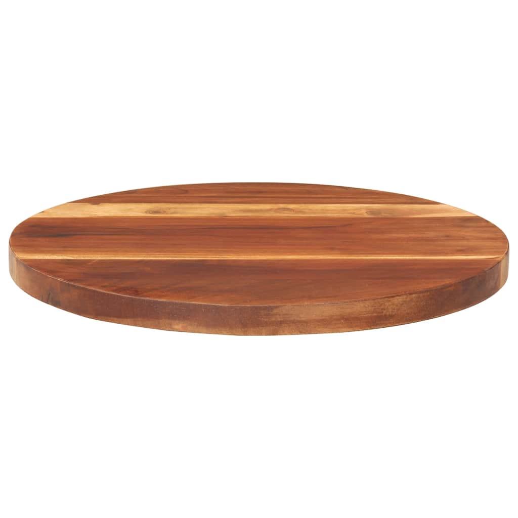 vidaXL Tablero de mesa redonda madera maciza de acacia 25-27 mm 40 cm - Image 6