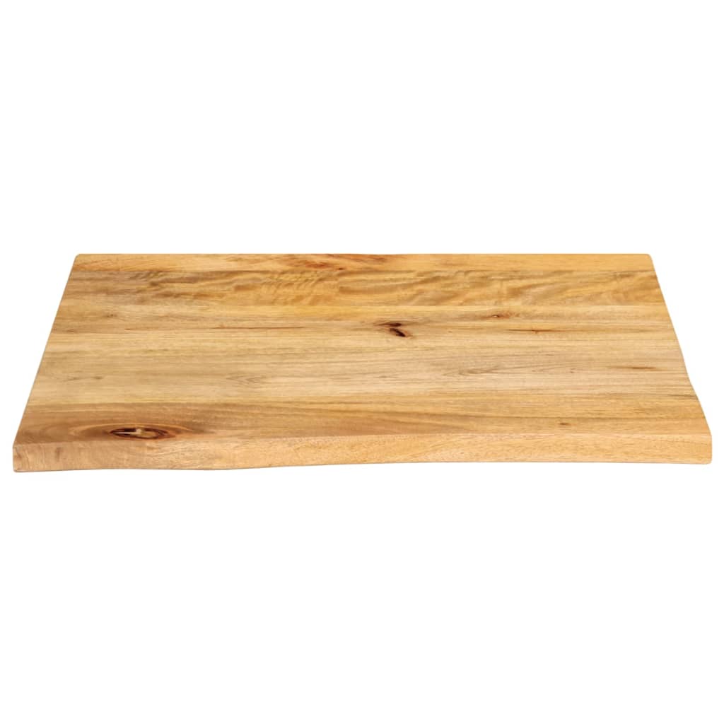 vidaXL Tablero de mesa borde natural madera maciza mango 60x60x3,8 cm - Image 3