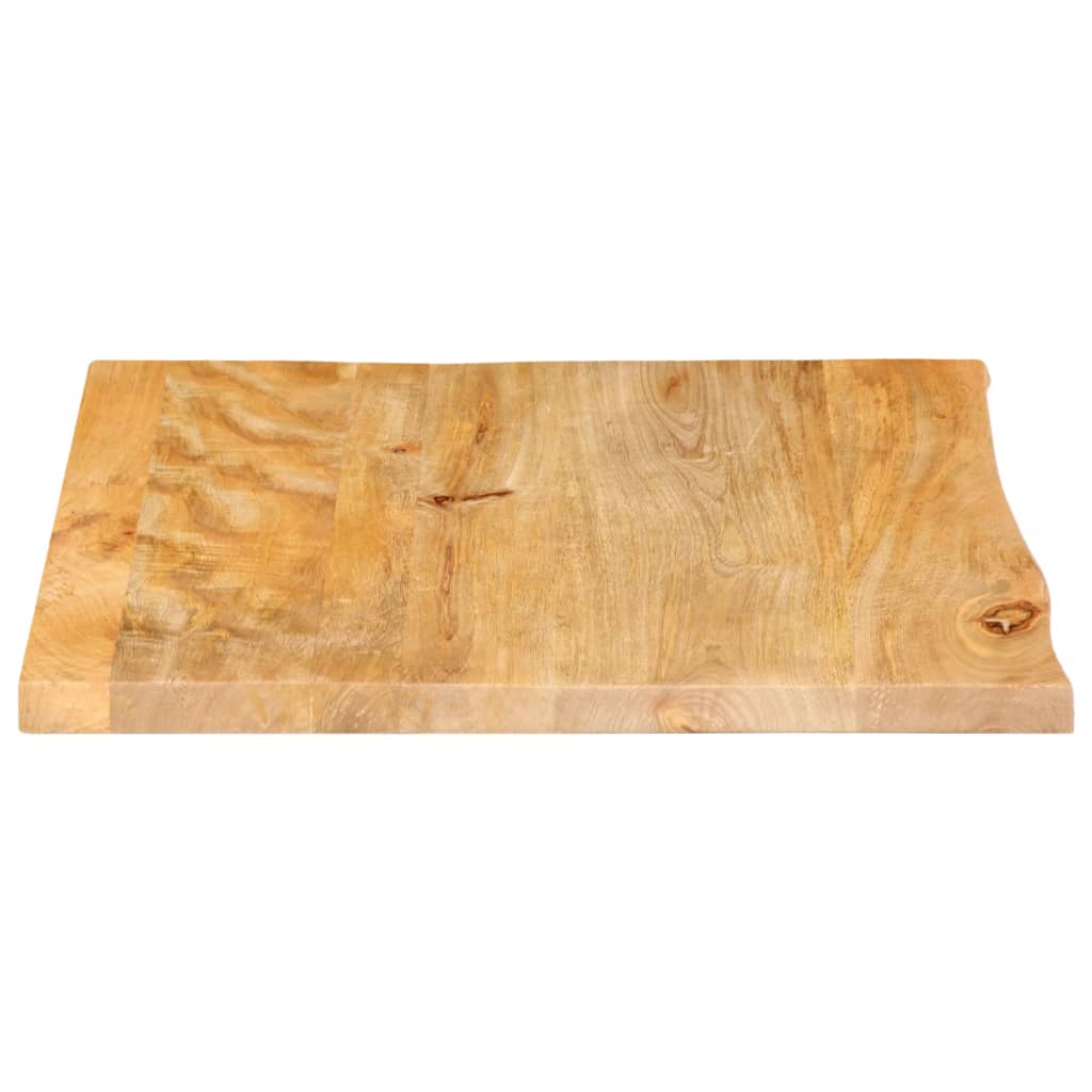 vidaXL Tablero de mesa borde natural madera maciza mango 60x60x3,8 cm - Image 4