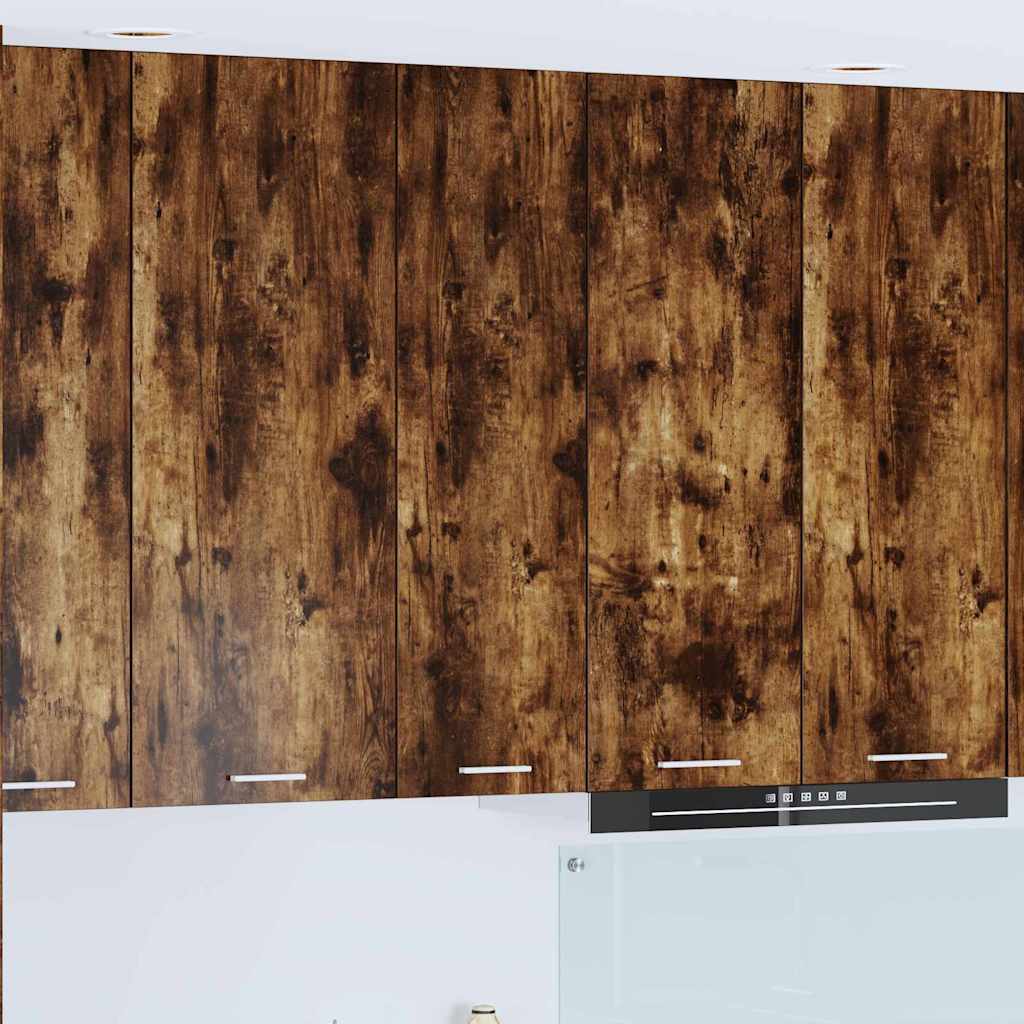 vidaXL Mueble colgante con puerta Riga Roble ahumado 30 x 31 x 100 cm