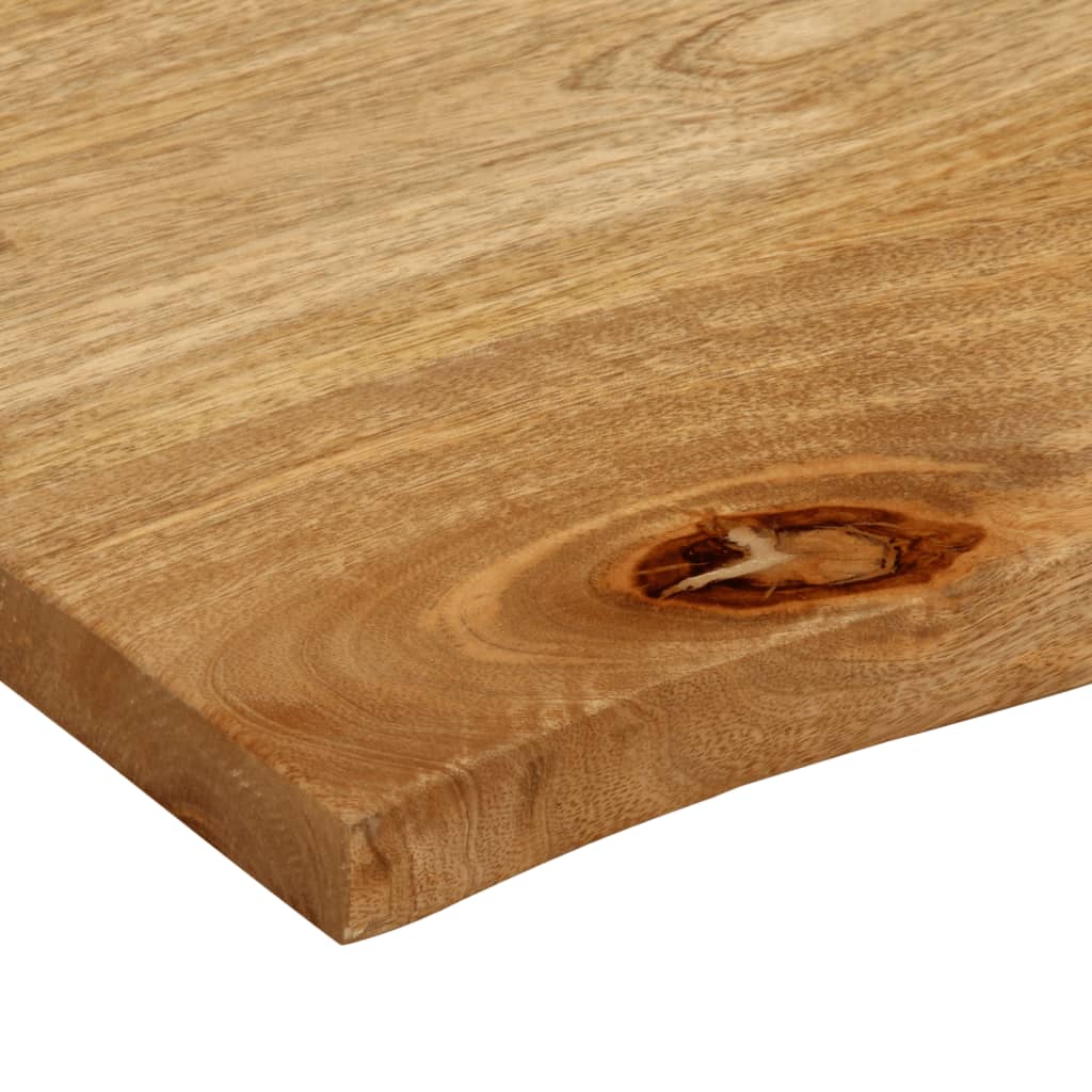 vidaXL Tablero de mesa borde natural madera maciza mango 60x60x3,8 cm - Image 6