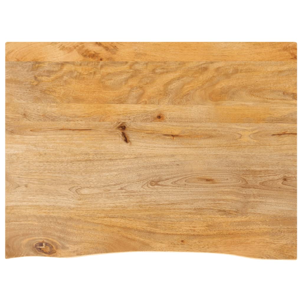 vidaXL Tablero de mesa borde natural madera maciza mango 80x60x3,8 cm