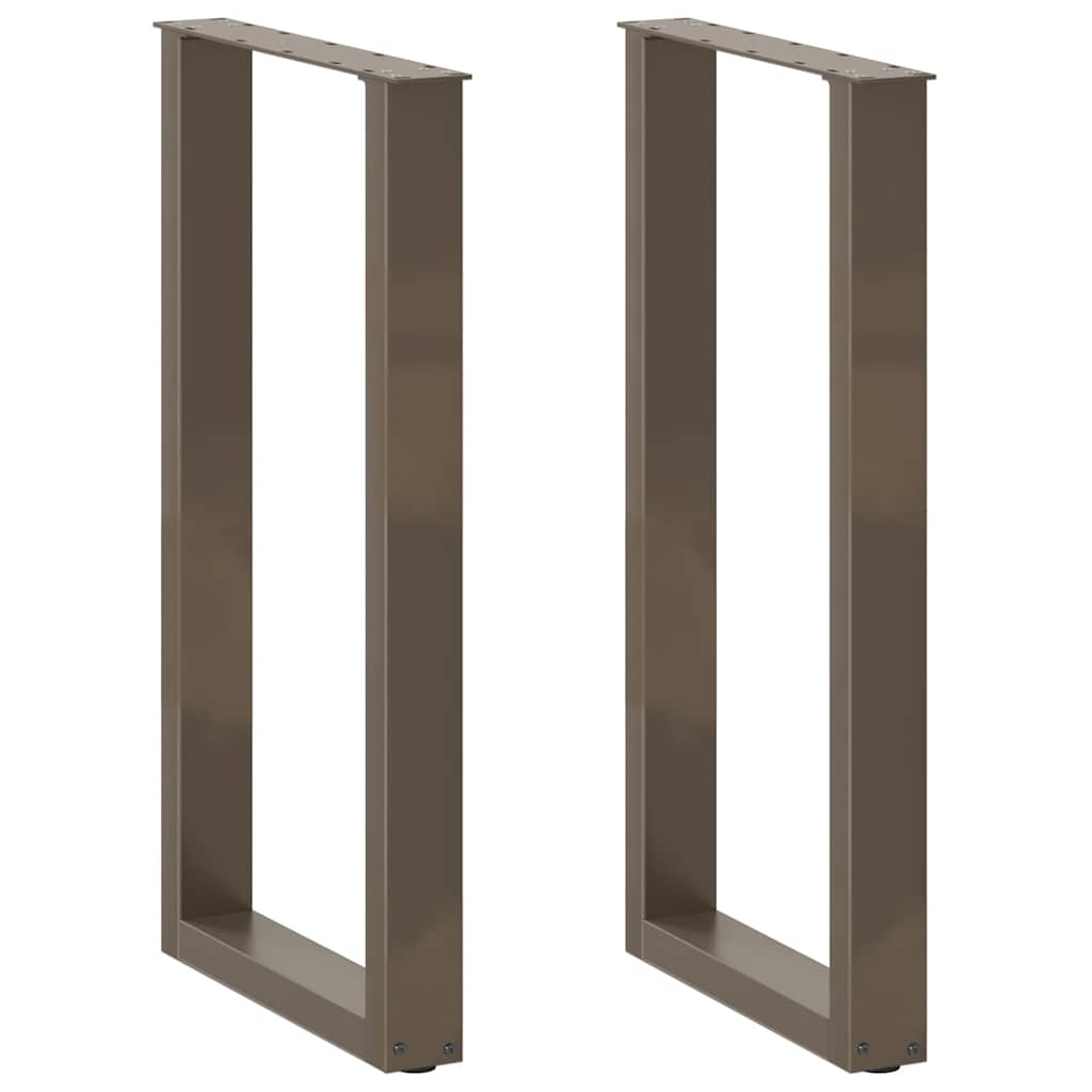 vidaXL Patas para mesa de bar en forma de U (2 unidades, acero natural, 40 x 90-91 cm)