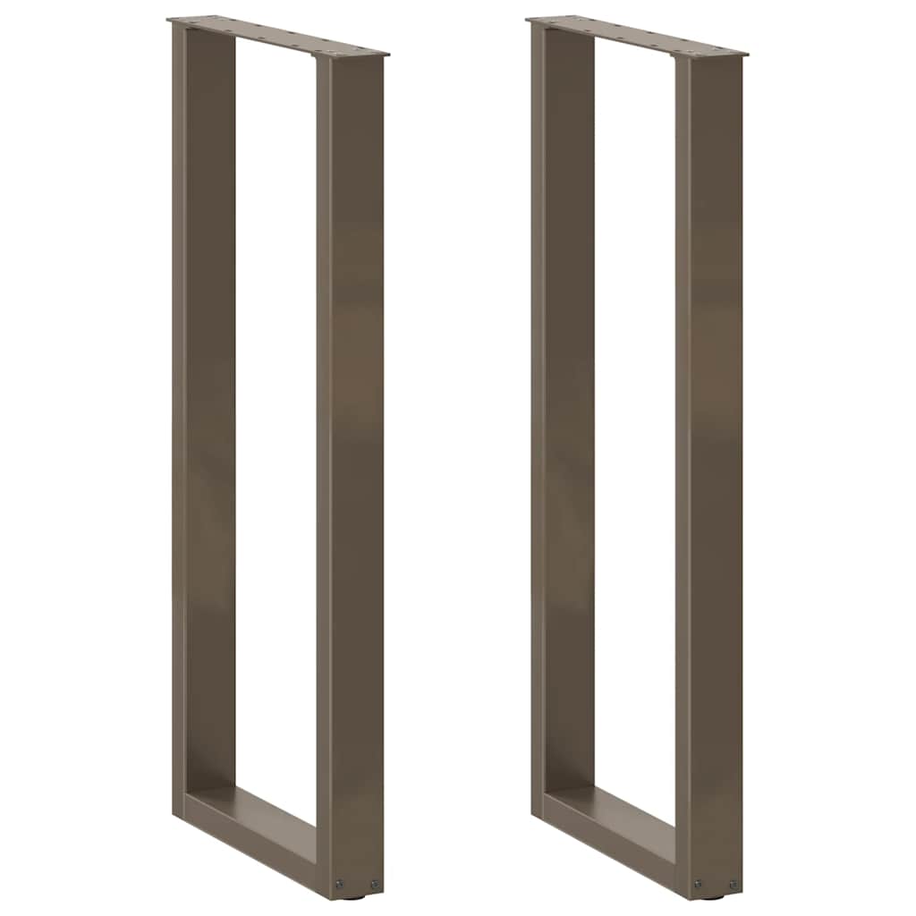 vidaXL Patas para mesa de bar en forma de U (2 unidades, acero natural, 50 x 110-111 cm)