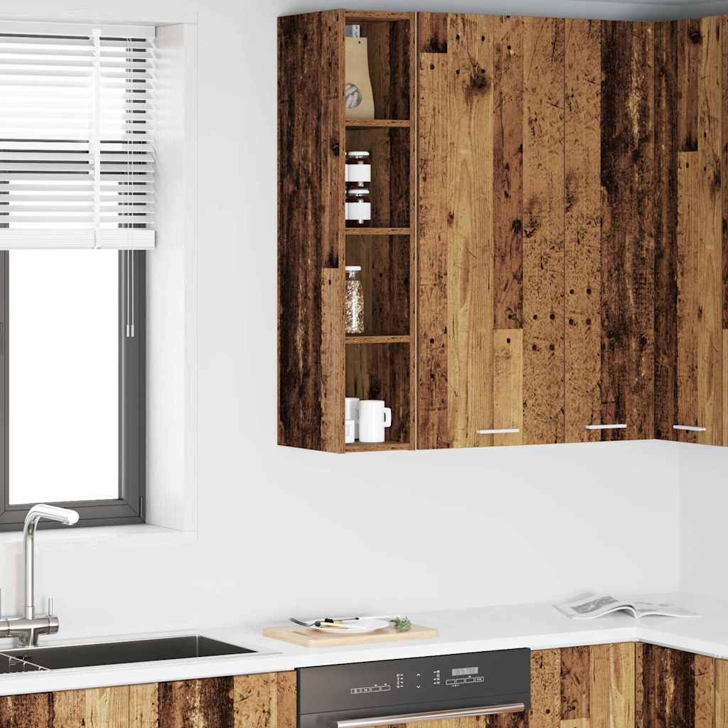 vidaXL Mueble colgante Riga Madera Vieja 20 x 29,5 x 100 cm