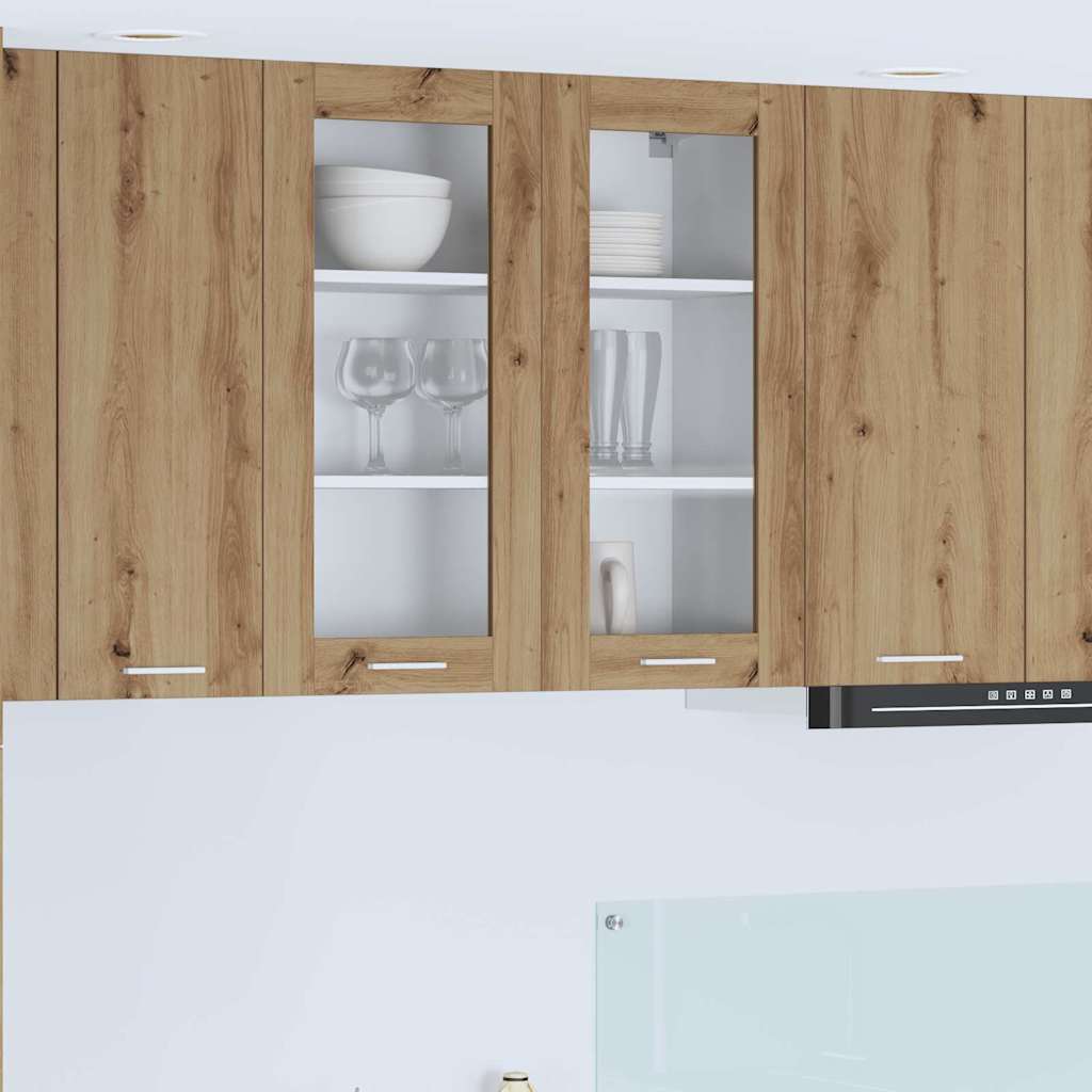vidaXL Mueble colgante con puerta Riga Roble artesanal 80 x 31 x 80 cm