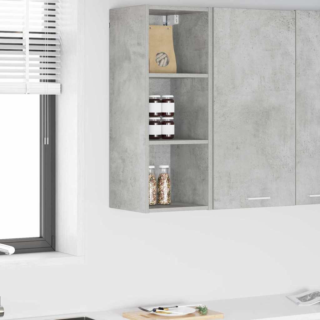 vidaXL Mueble colgante Riga Gris Concreto 30 x 29,5 x 80 cm