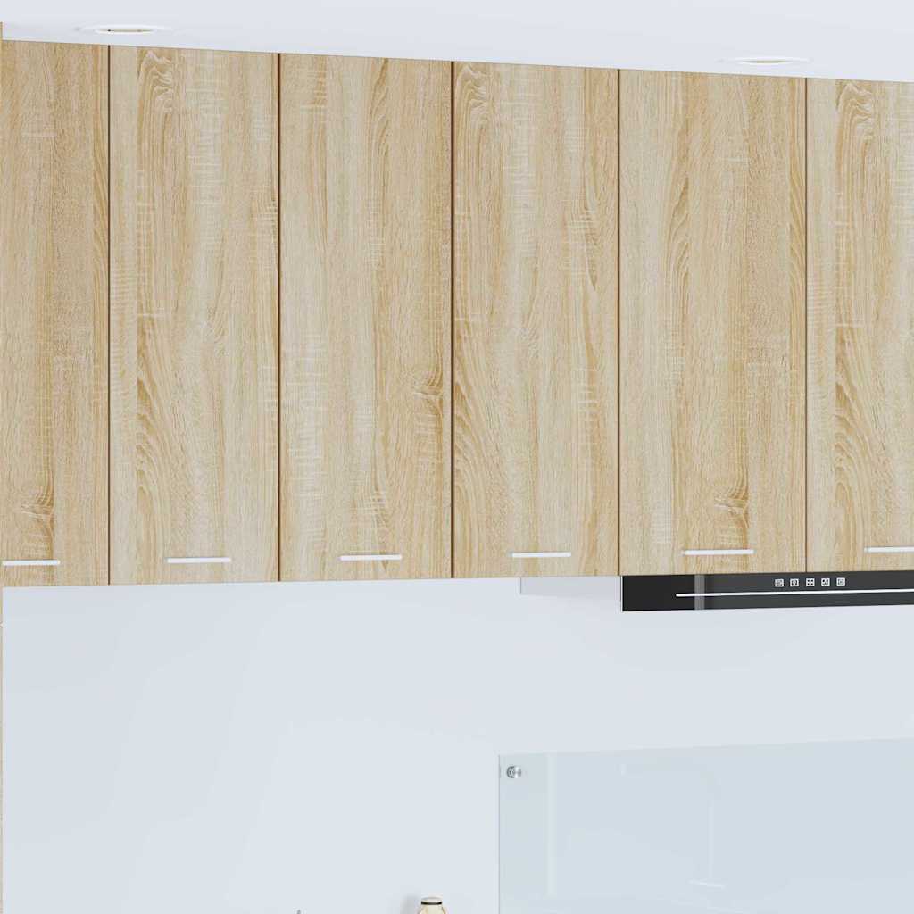 vidaXL Mueble colgante Riga 2 pcs Roble Sonoma y 30 x 31 x 80 cm
