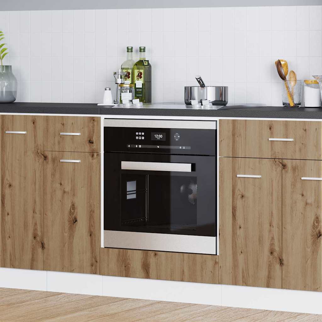vidaXL Mueble de horno Riga Roble artisan 60 x 46 x 81,5 cm