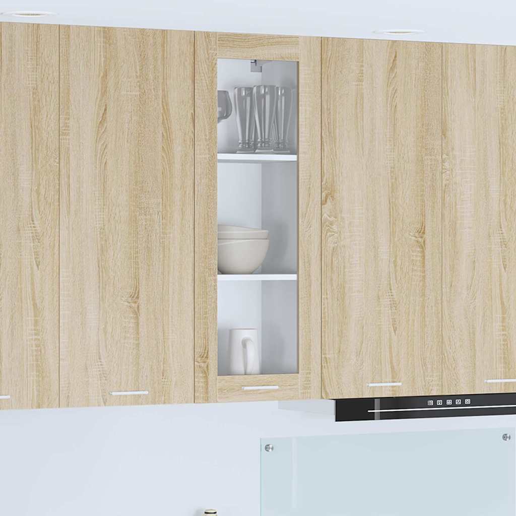 vidaXL Mueble colgante con puerta Riga Roble Sonoma 40 x 31 x 100 cm