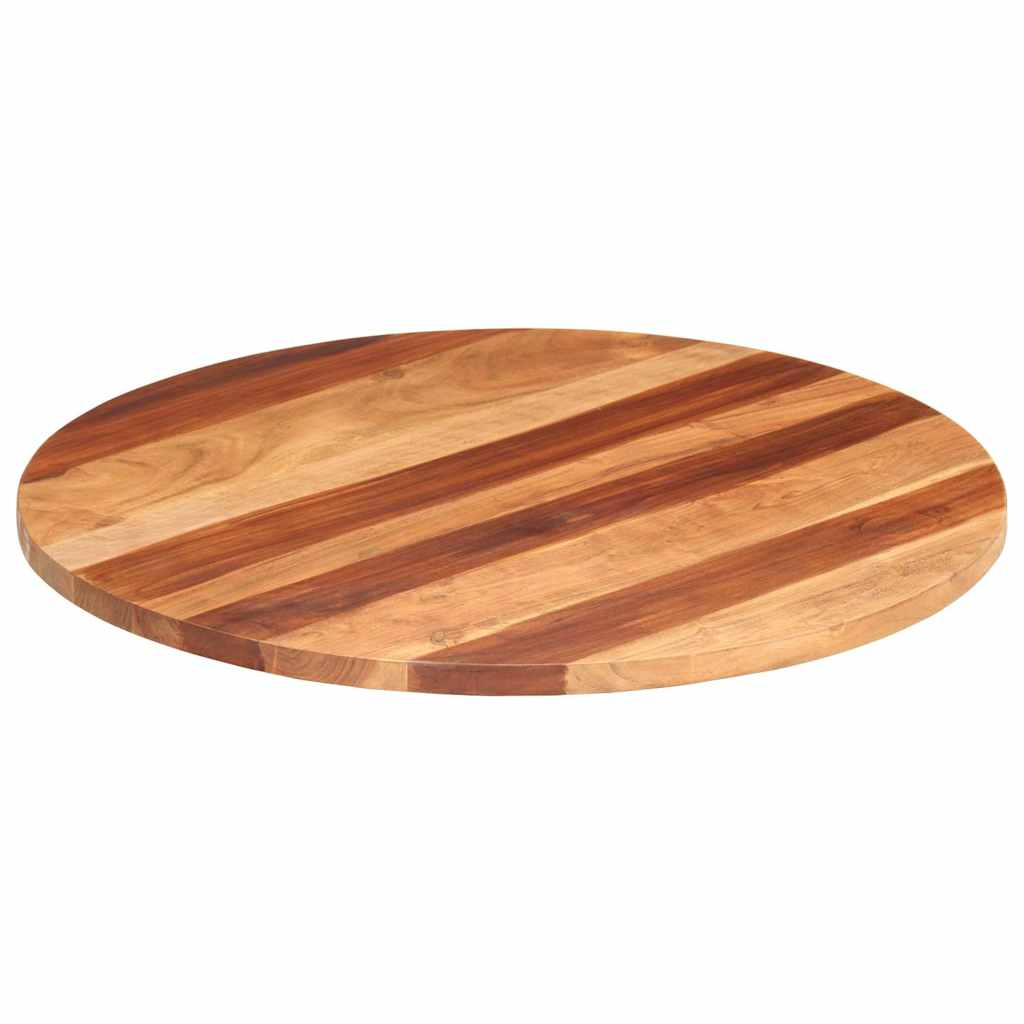 vidaXL Tablero de mesa redonda madera maciza de acacia 25-27 mm 80 cm
