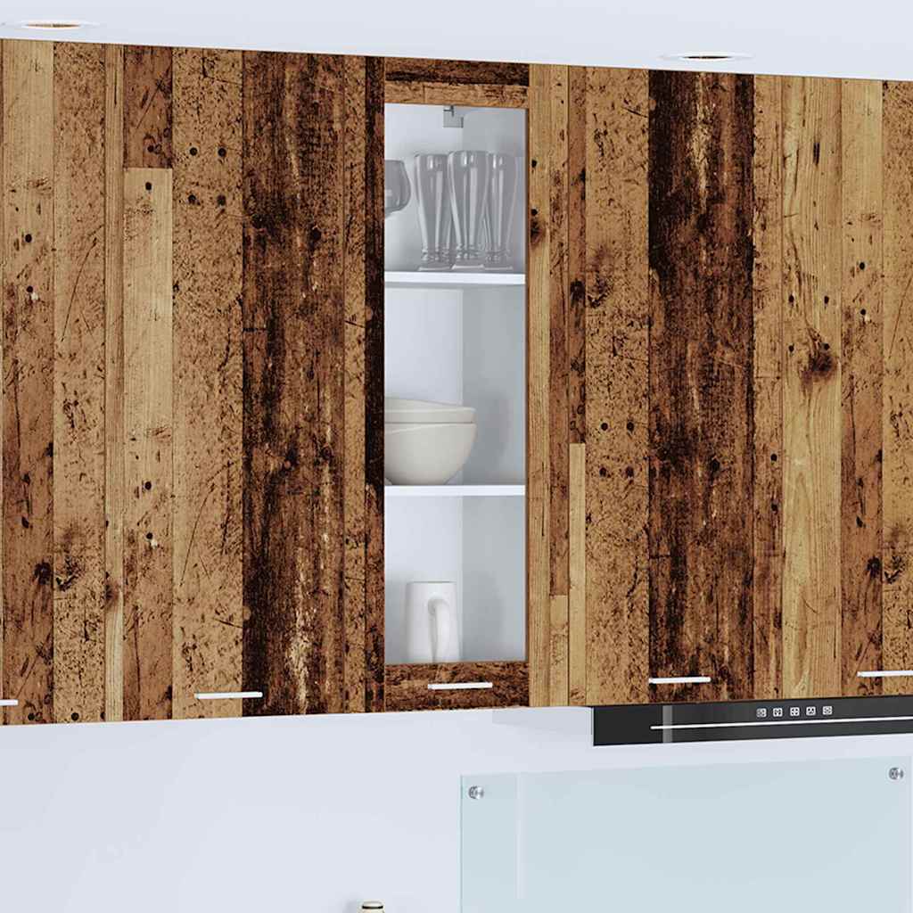 vidaXL Mueble colgante con puerta Riga Madera Vieja 40 x 31 x 100 cm