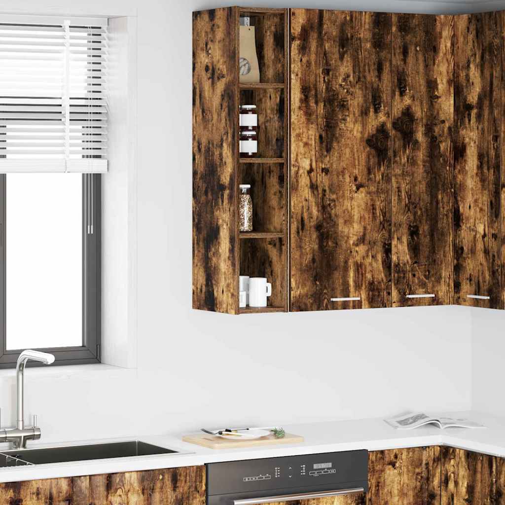 vidaXL Mueble colgante Riga Roble ahumado 20 x 29,5 x 100 cm