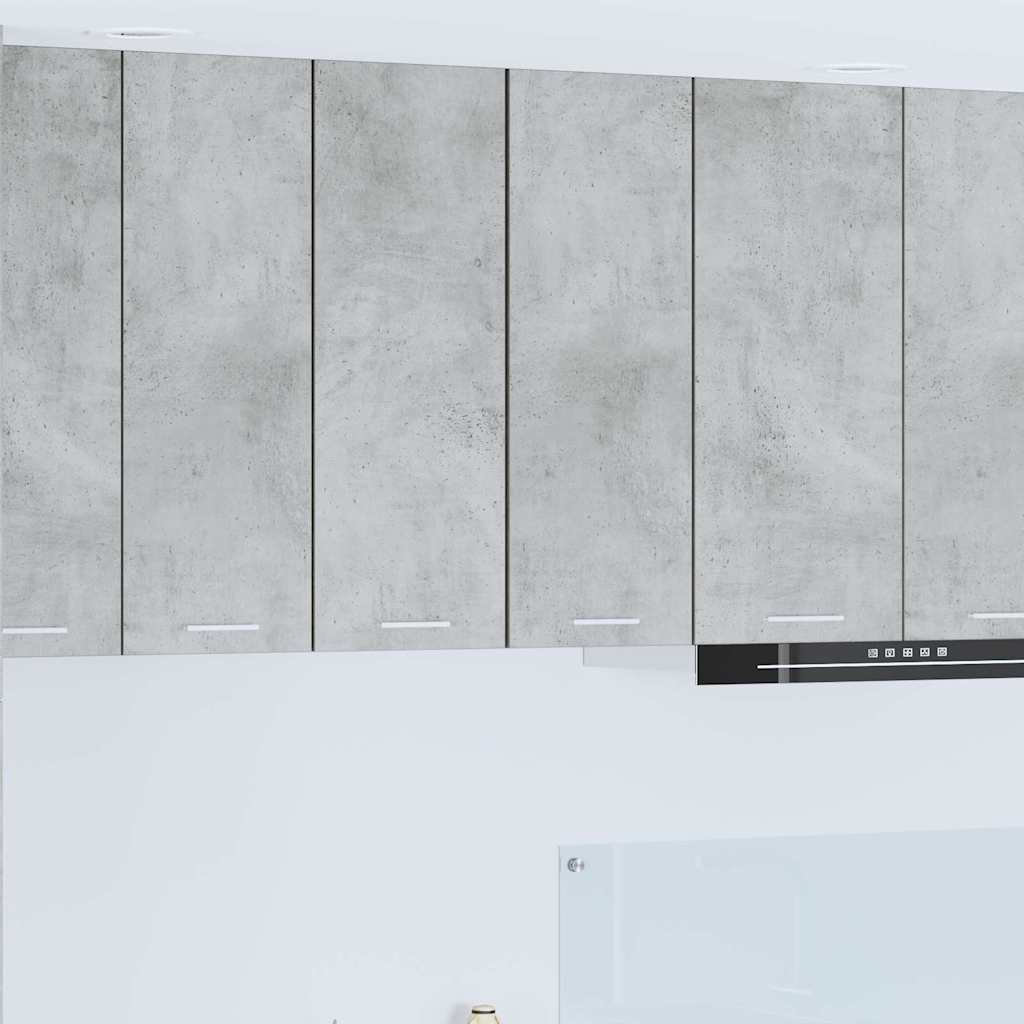 vidaXL Mueble colgante Riga 2 pcs Gris Concreto y 30 x 31 x 80 cm