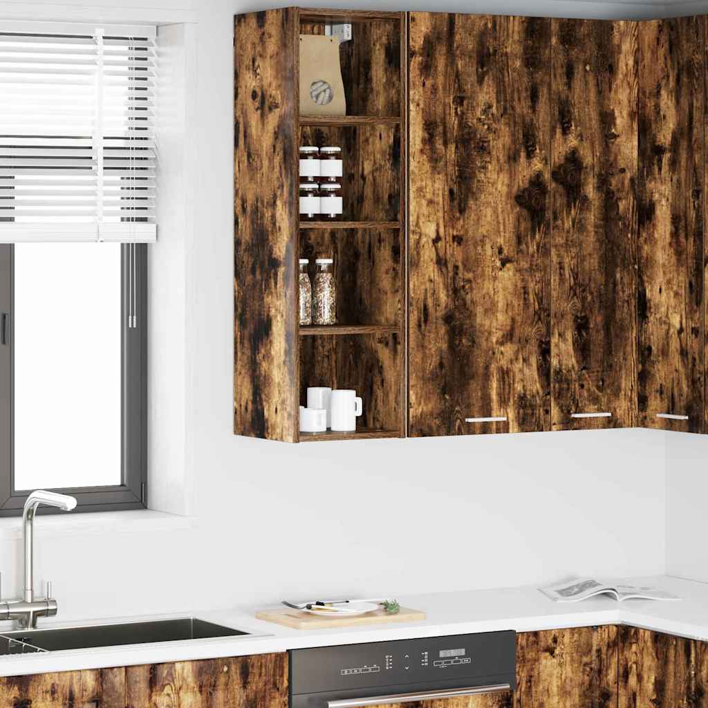 vidaXL Mueble colgante Riga Roble ahumado 30 x 29,5 x 100 cm