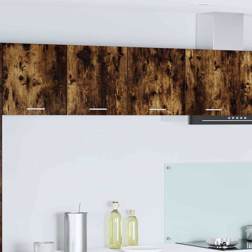 vidaXL Mueble colgante con puerta Riga Roble ahumado 80 x 31 x 40 cm
