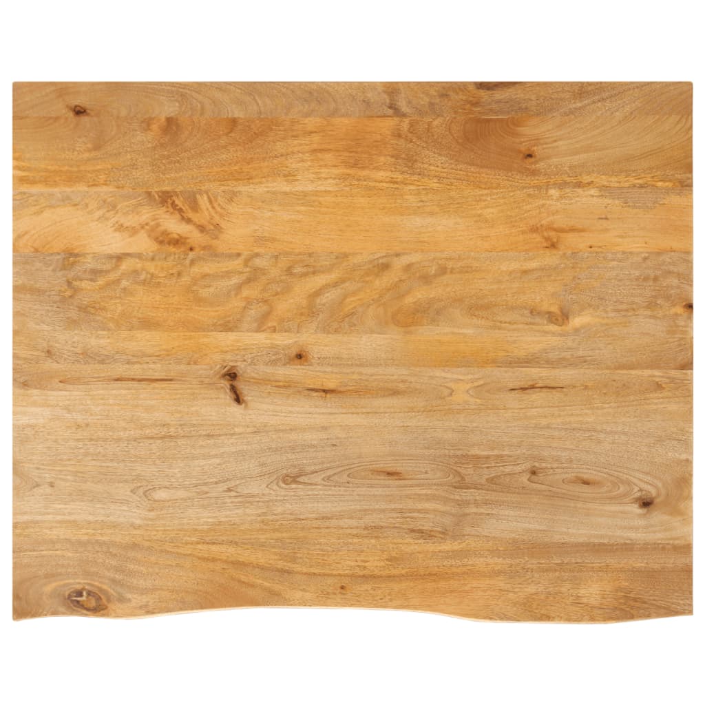 vidaXL Tablero de mesa borde natural madera maciza mango 110x80x3,8 cm