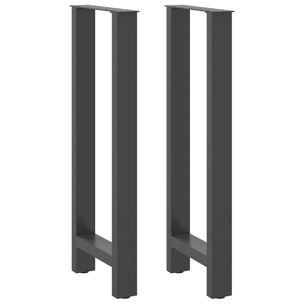 vidaXL Patas para mesa de bar antracita 2 unidades 50x(100-101) cm acero