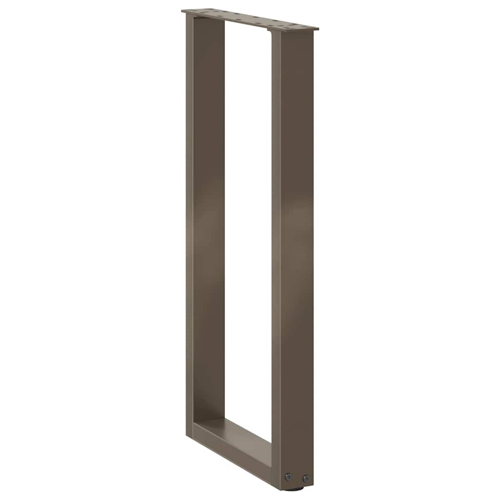 vidaXL Patas para consola en forma de U (2 unidades, acero natural, 38 x 72-73 cm) - Image 4