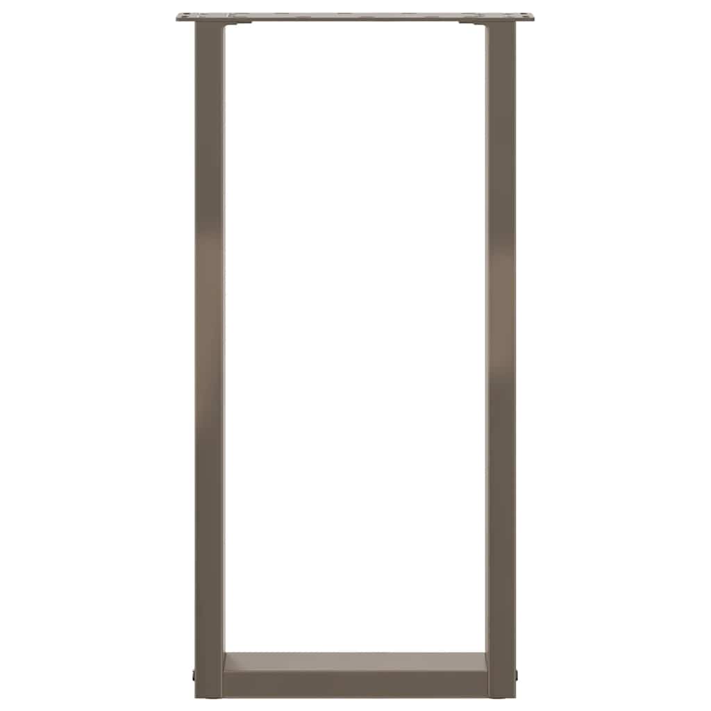 vidaXL Patas para consola en forma de U (2 unidades, acero natural, 38 x 72-73 cm) - Image 5