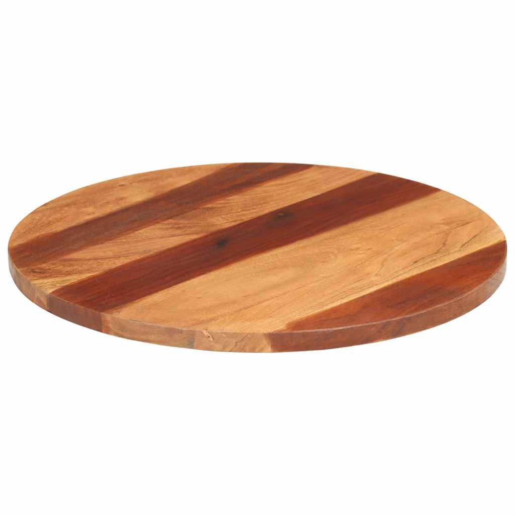vidaXL Tablero de mesa redonda madera maciza de acacia 25-27 mm 60 cm
