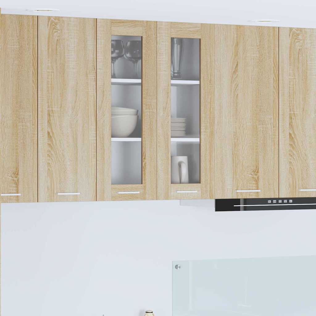 vidaXL Mueble colgante con puerta Riga Roble Sonoma 60 x 31 x 80 cm