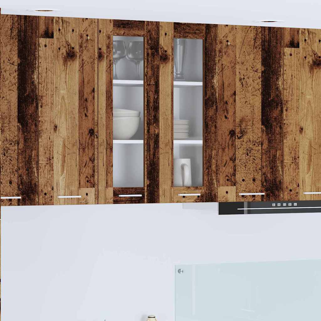vidaXL Mueble colgante con puerta Riga Madera Vieja 60 x 31 x 80 cm