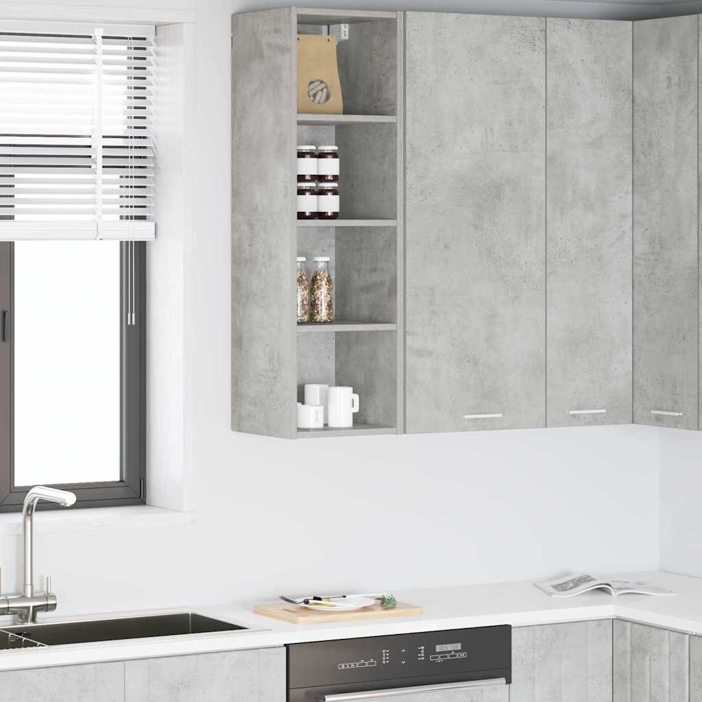 vidaXL Mueble colgante Riga Gris Concreto 30 x 29,5 x 100 cm