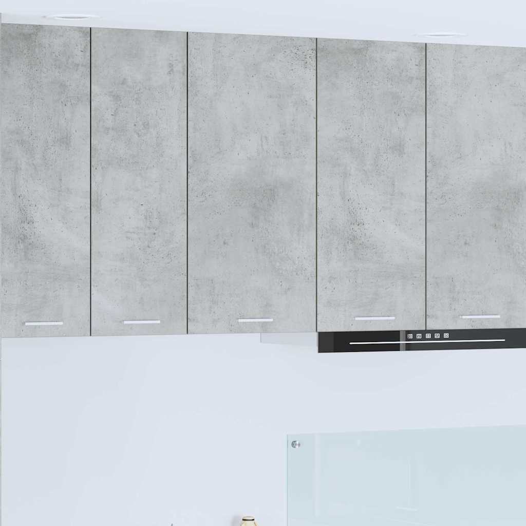 vidaXL Mueble colgante con puerta Riga Gris Concreto y 40 x 31 x 80 cm