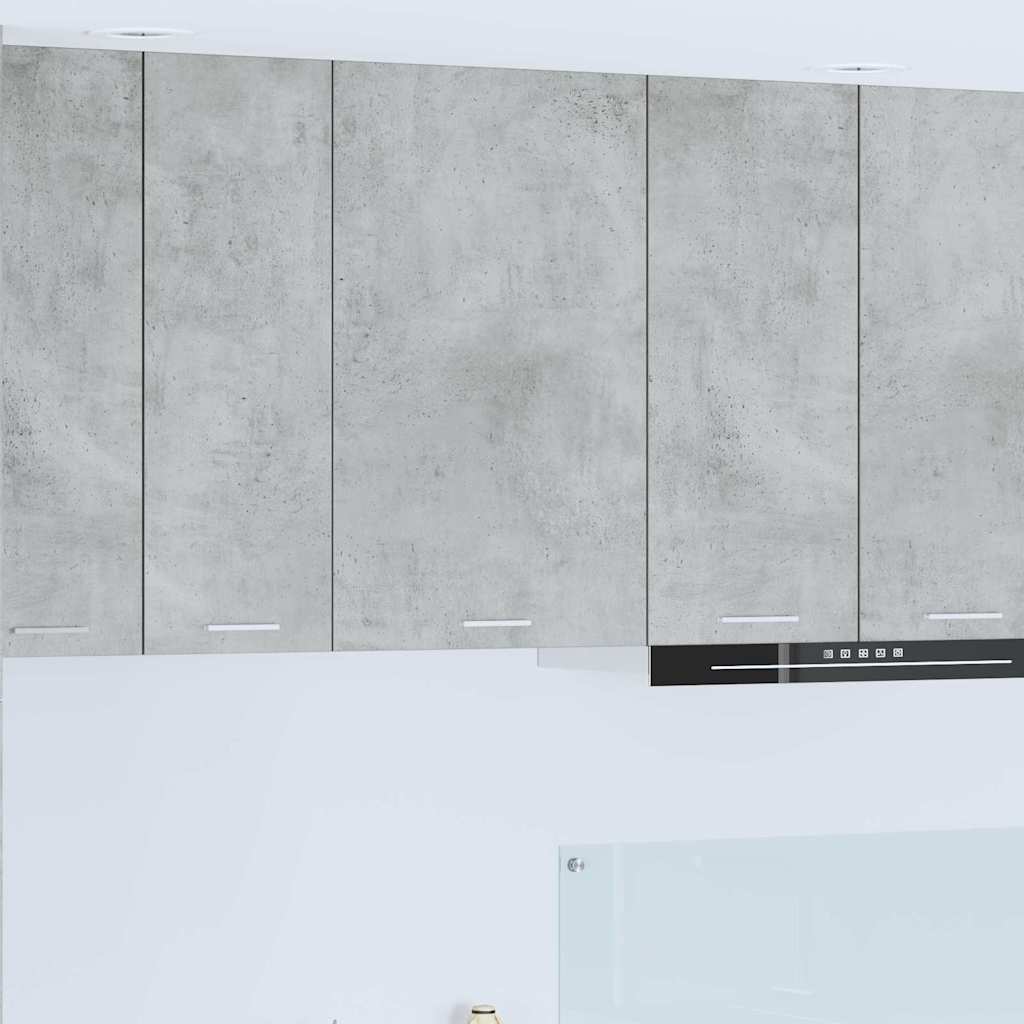 vidaXL Mueble colgante con puerta Riga Gris Concreto y 50 x 31 x 80 cm