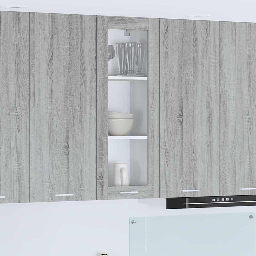 vidaXL Mueble colgante con puerta Riga Gris Sonoma 40 x 31 x 100 cm