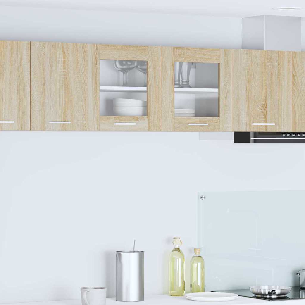 vidaXL Mueble colgante con puerta Riga Roble Sonoma y 80 x 31 x 40 cm