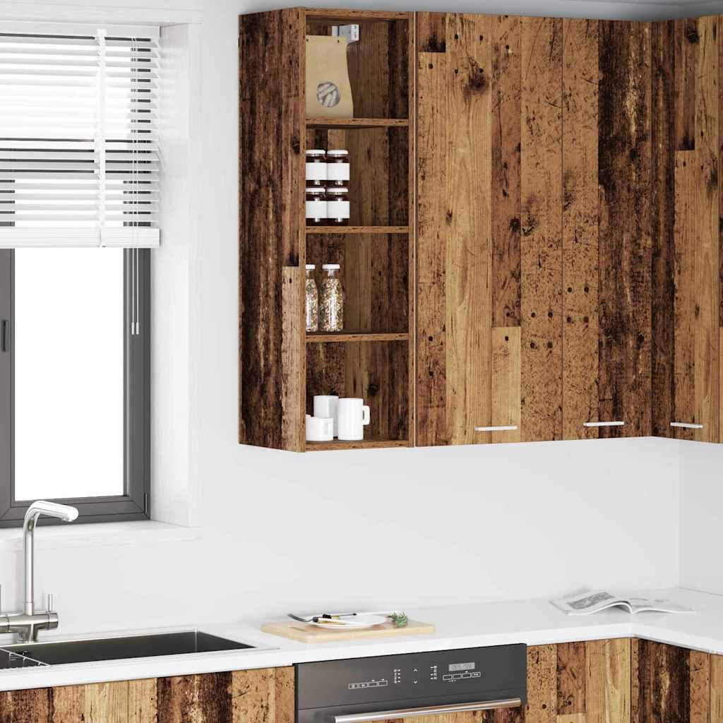 vidaXL Mueble colgante Riga Madera Vieja 30 x 29,5 x 100 cm