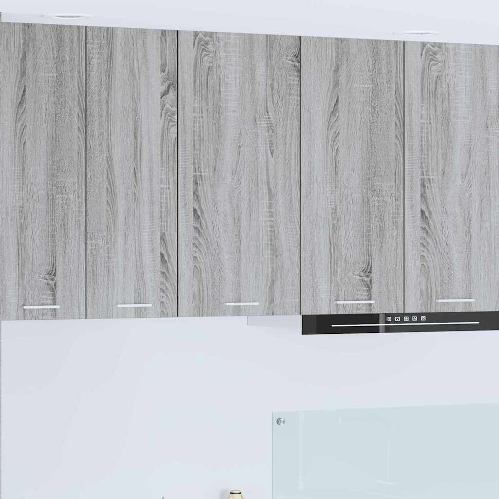vidaXL Mueble colgante con puerta Riga Gris Sonoma y 40 x 31 x 80 cm