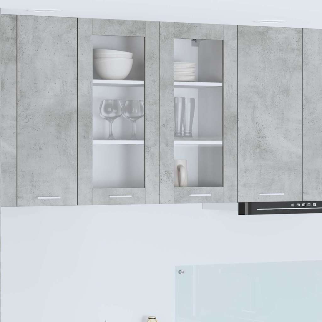 vidaXL Mueble colgante con puerta Riga Gris Concreto 80 x 31 x 80 cm