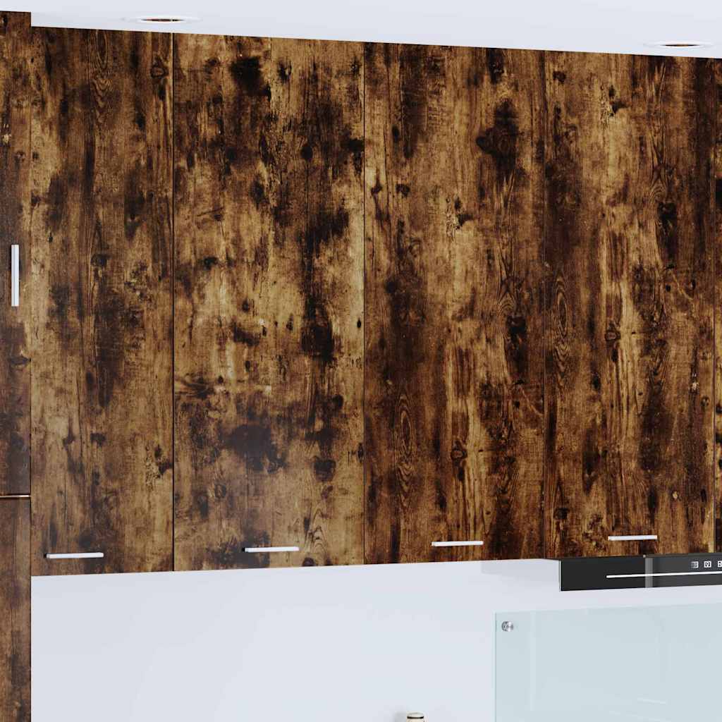 vidaXL Mueble colgante con puerta Riga Roble ahumado 80 x 31 x 100 cm