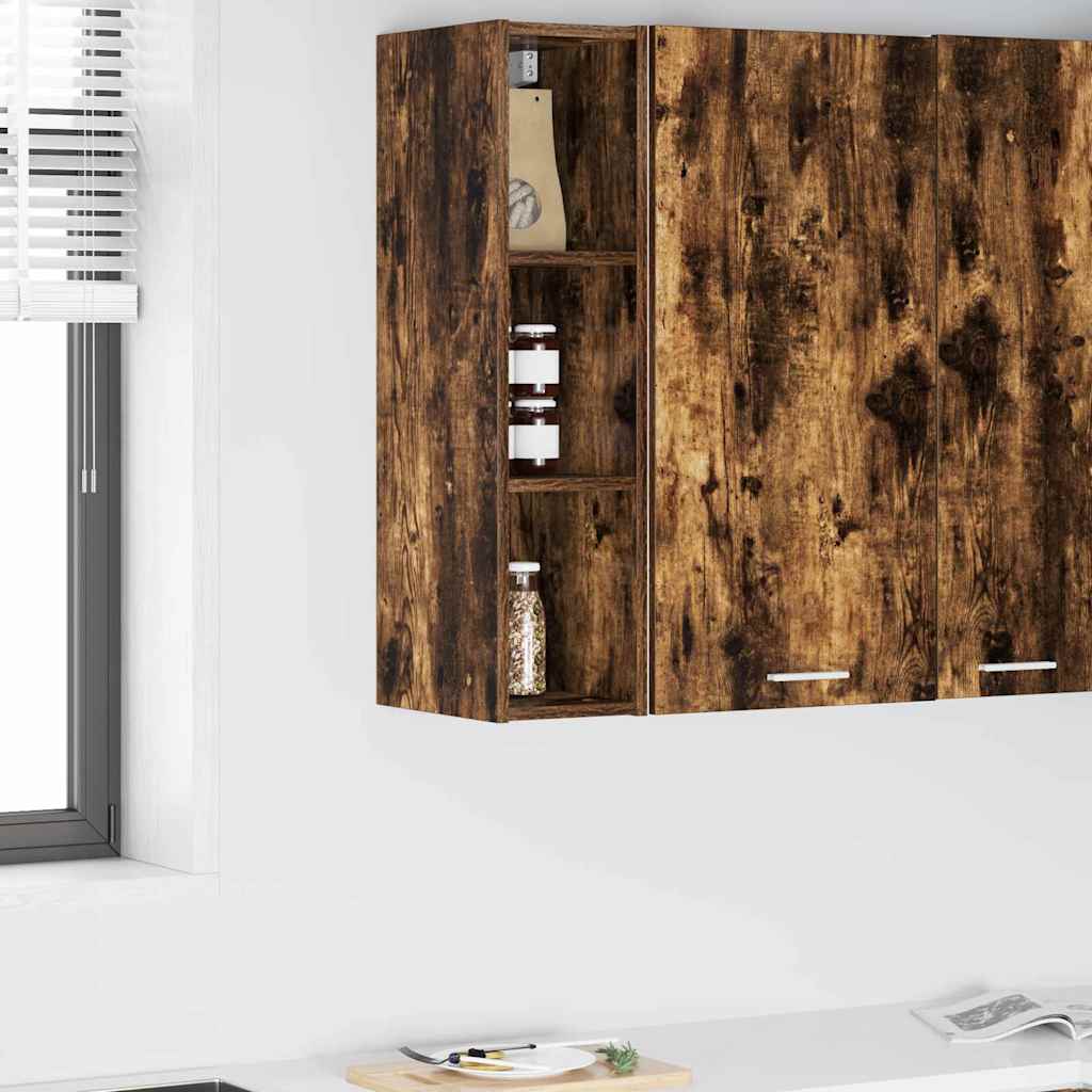 vidaXL Mueble colgante Riga Roble ahumado 20 x 29,5 x 80 cm