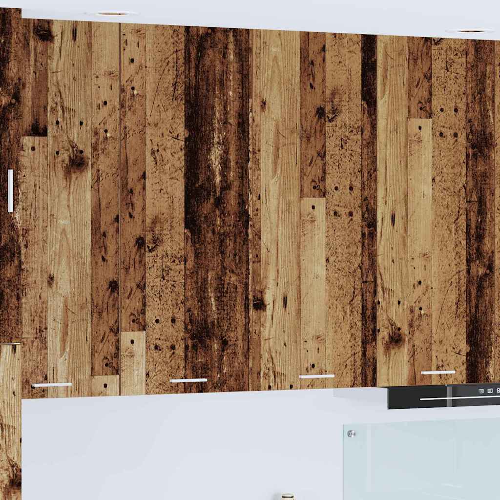 vidaXL Mueble colgante con puerta Riga Madera Vieja 80 x 31 x 100 cm