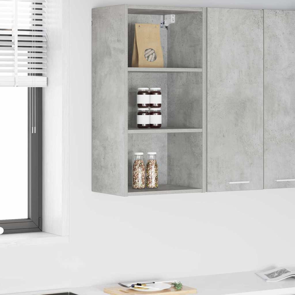vidaXL Mueble colgante Riga Gris Concreto 40 x 29,5 x 80 cm