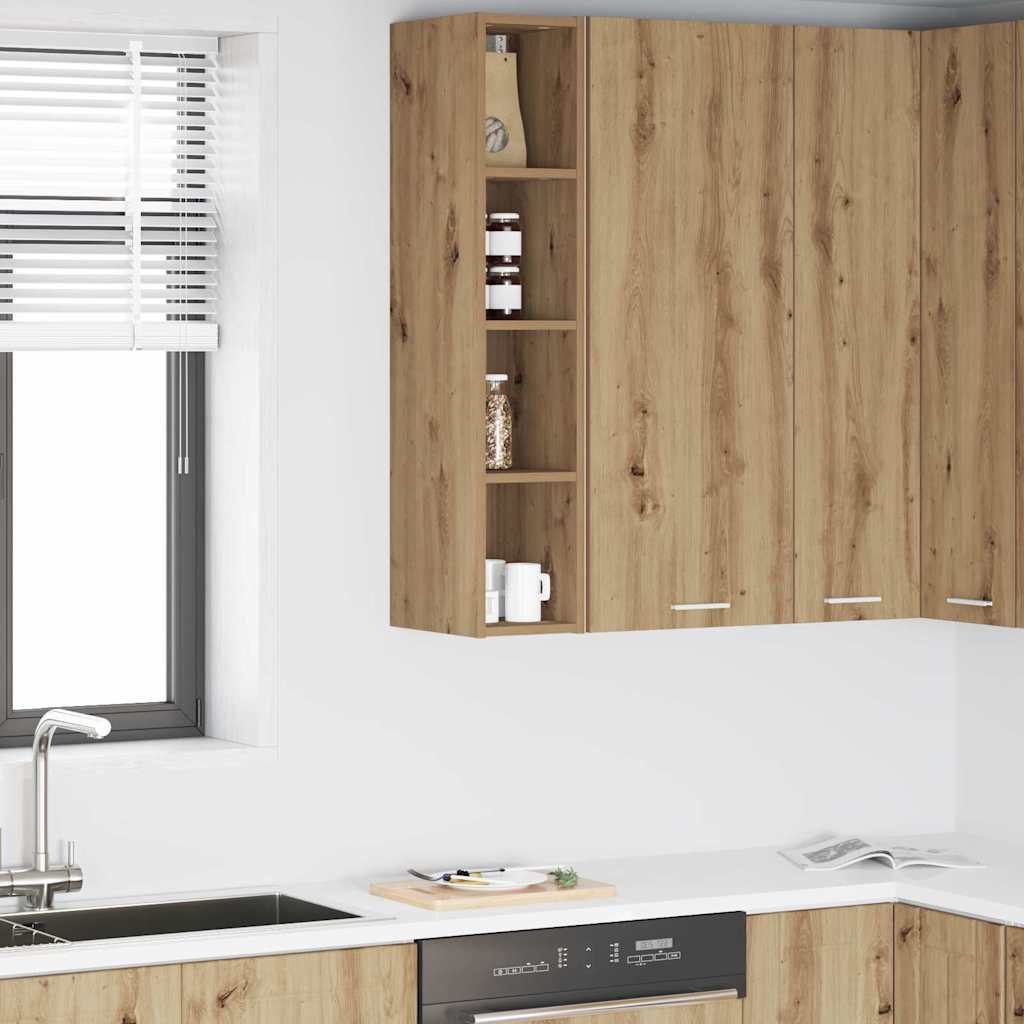 vidaXL Mueble colgante Riga Roble artesanal 20 x 29,5 x 100 cm