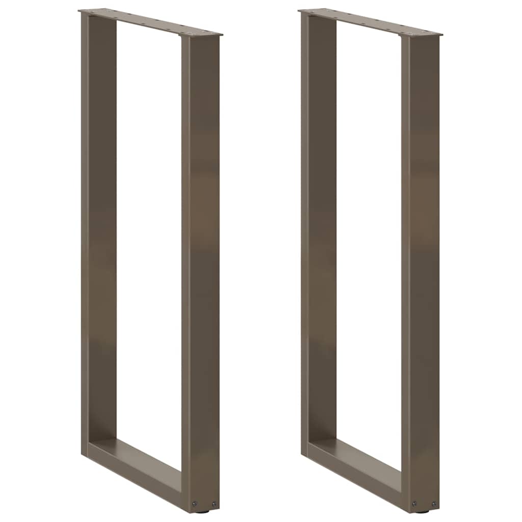 vidaXL Patas para mesa de bar en forma de U (2 unidades, acero natural, 60 x 110-111 cm)