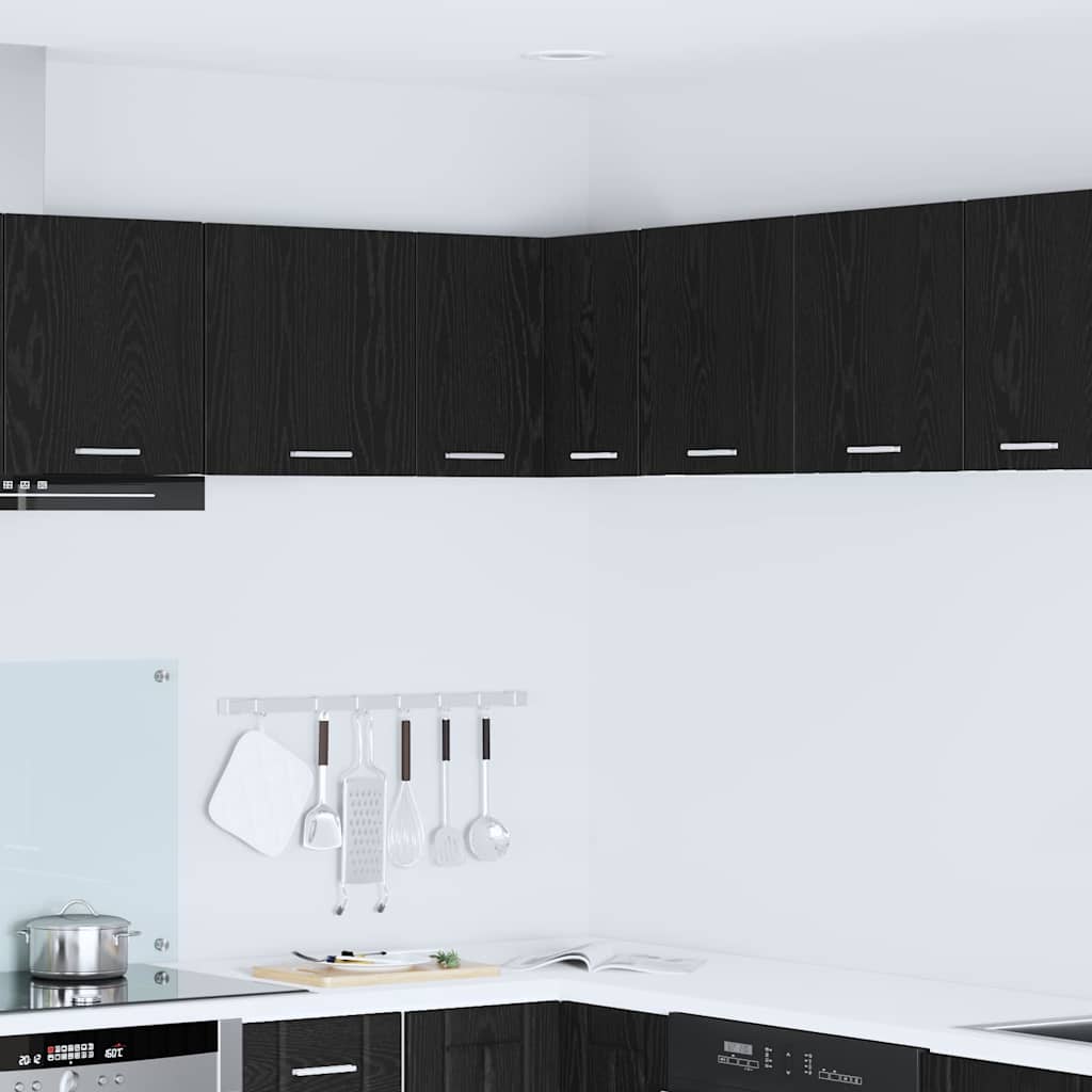 vidaXL Mueble colgante Riga Roble Negro y 57 x 57 x 40 cm
