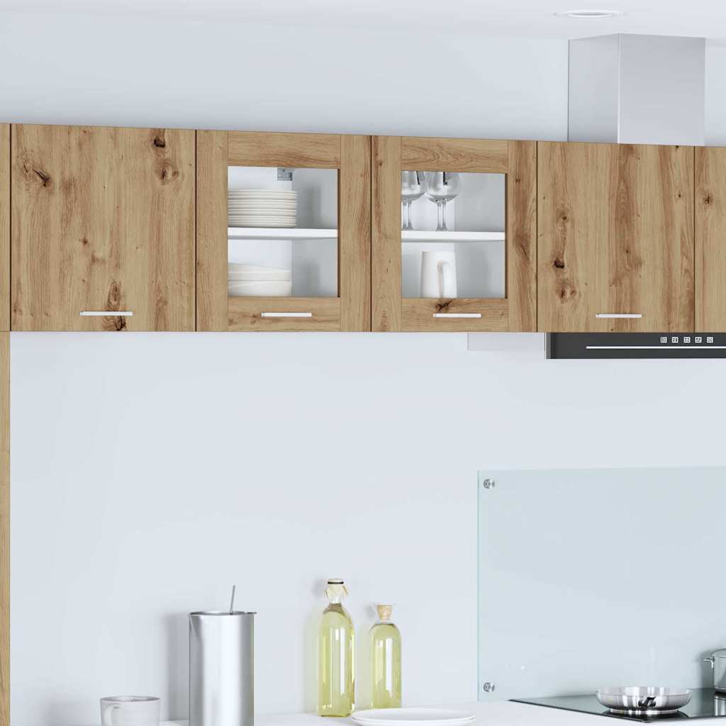 vidaXL Mueble colgante Riga 2 pcs Roble artesanal 40 x 31 x 40 cm