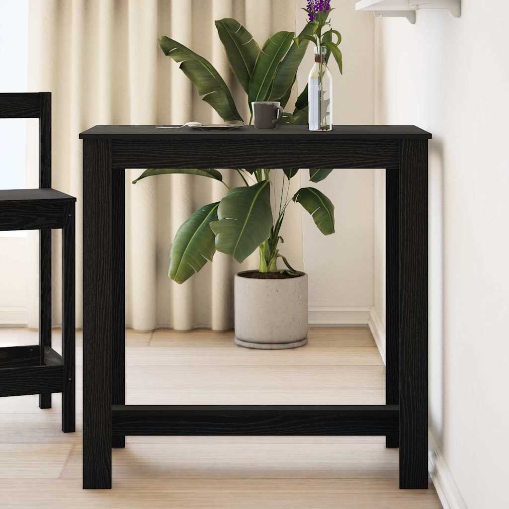 vidaXL Mesa de Bar Roble Negro 102 x 50 x 103.5 cm