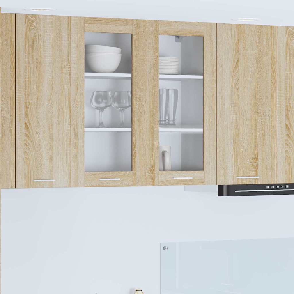 vidaXL Mueble colgante con puerta Riga Roble Sonoma 80 x 31 x 80 cm