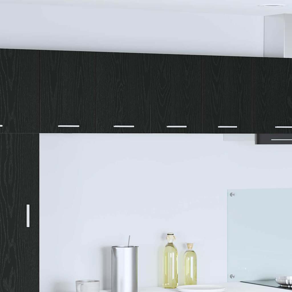 vidaXL Mueble colgante Riga 2 pcs Roble Negro y 60 x 31 x 40 cm