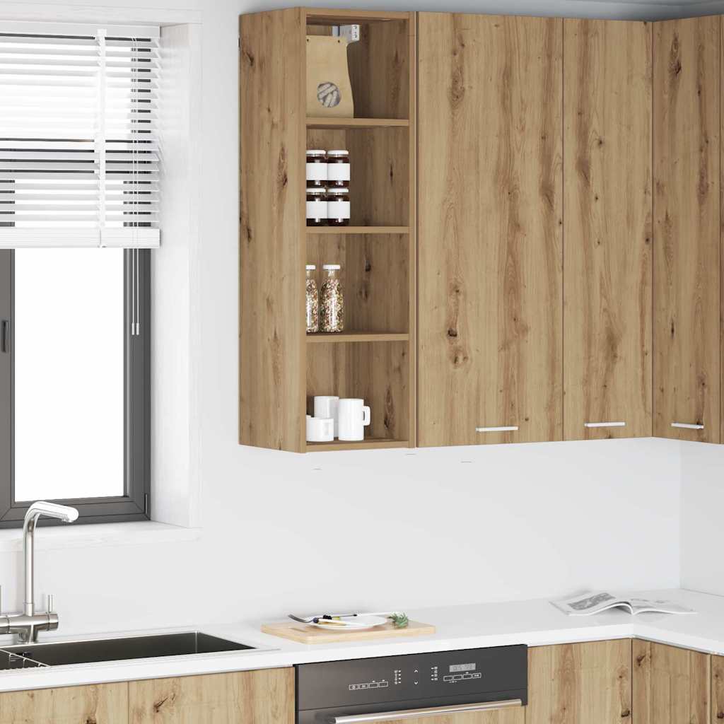 vidaXL Mueble colgante Riga Roble artesanal 30 x 29,5 x 100 cm