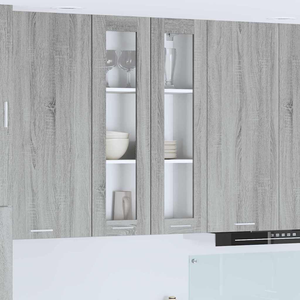 vidaXL Mueble colgante con puerta Riga Gris Sonoma 60 x 31 x 100 cm