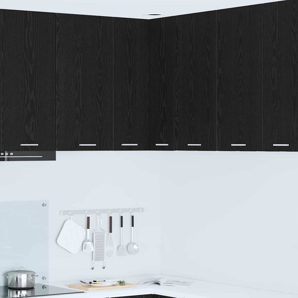 vidaXL Mueble colgante Riga Roble Negro y 57 x 57 x 80 cm