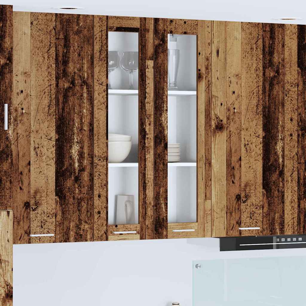 vidaXL Mueble colgante con puerta Riga Madera Vieja 60 x 31 x 100 cm